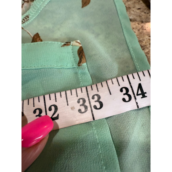 Women's TORRID Mint Green Floral Tunic Top Plus Size 2X - Picture 9 of 12